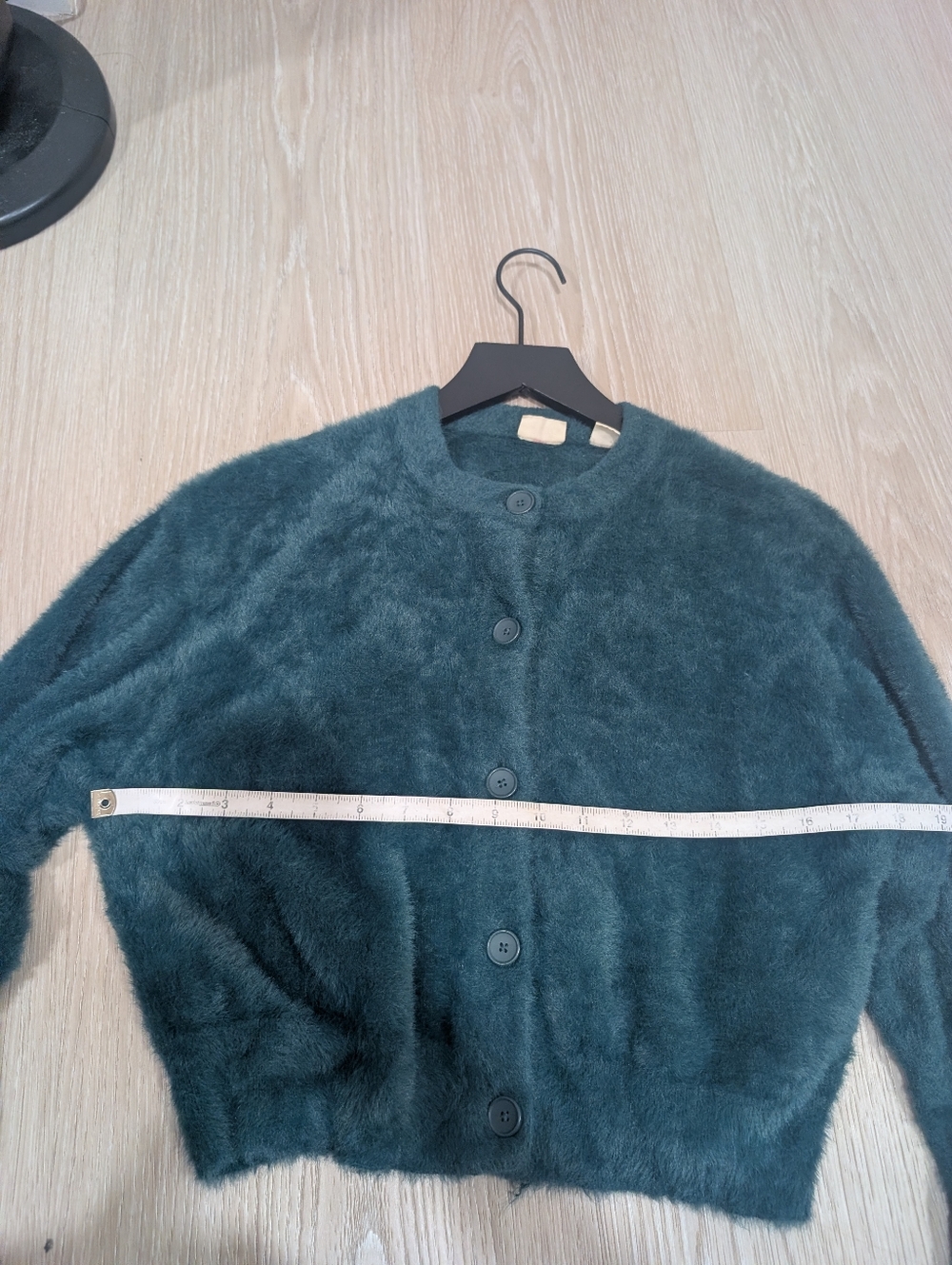 Levi's Green Fuzzy Cat Cropped Cardigan - Picture 11 of 14